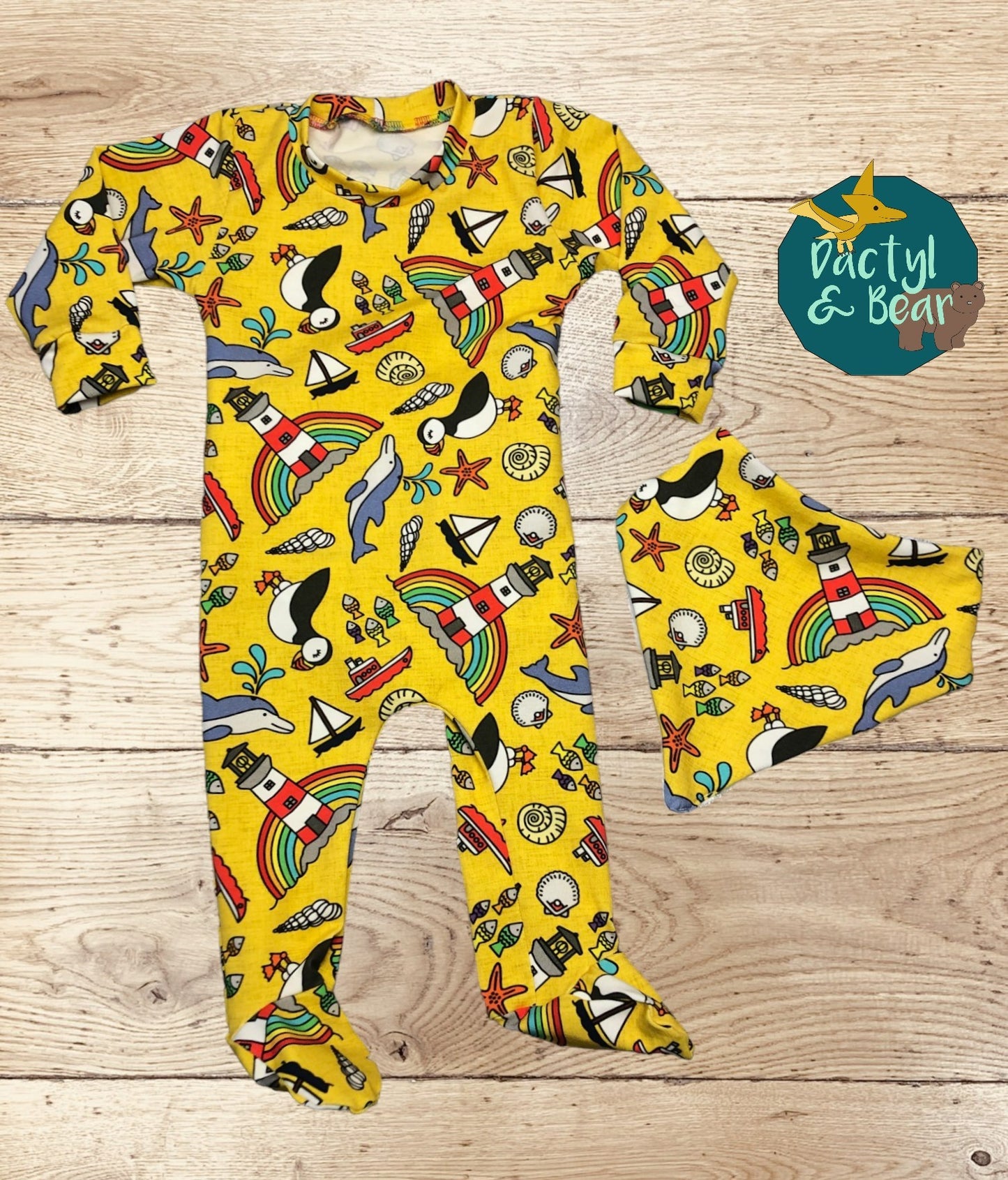 Babygrow and bib set