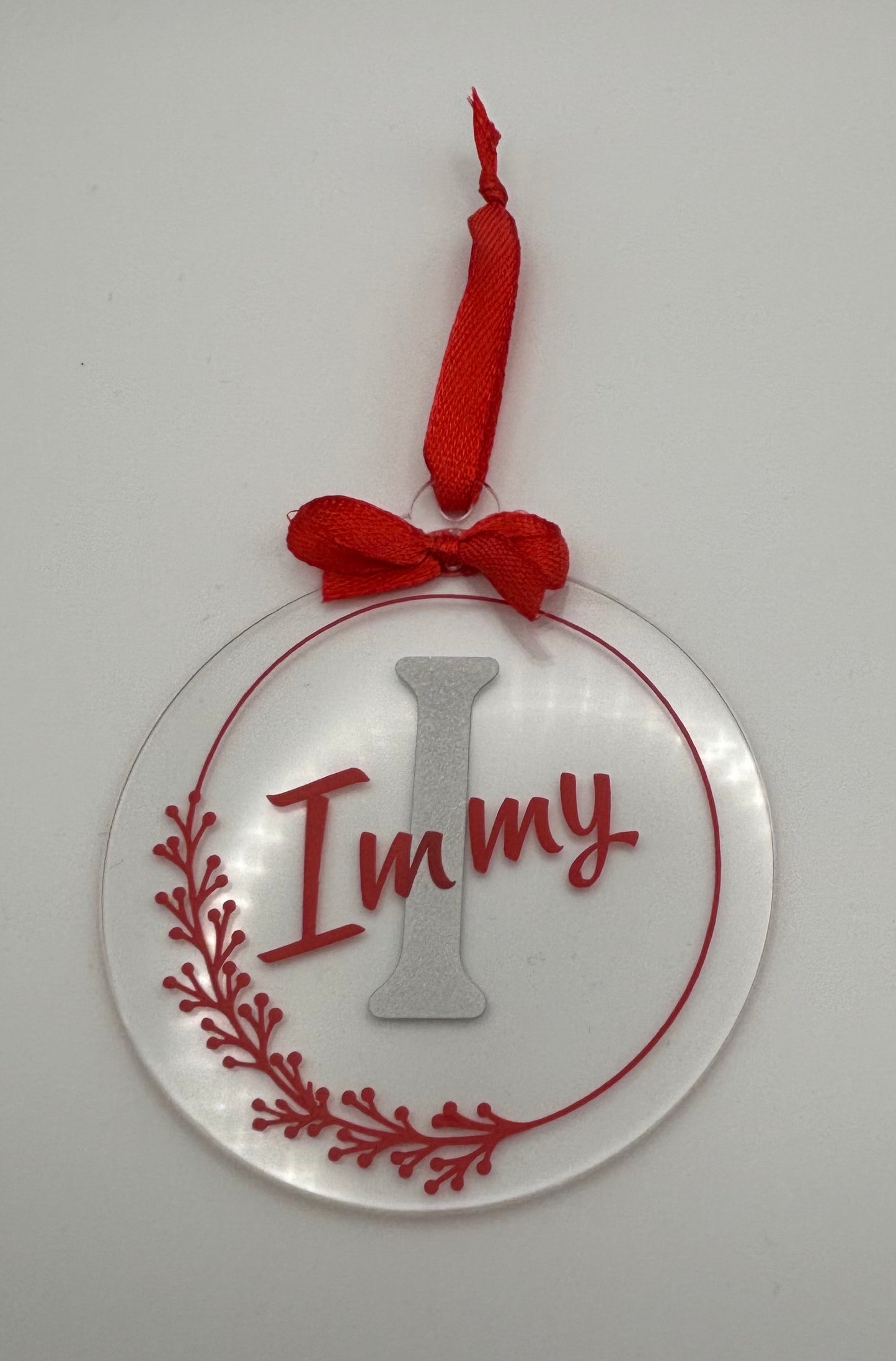 Personalised flat bauble