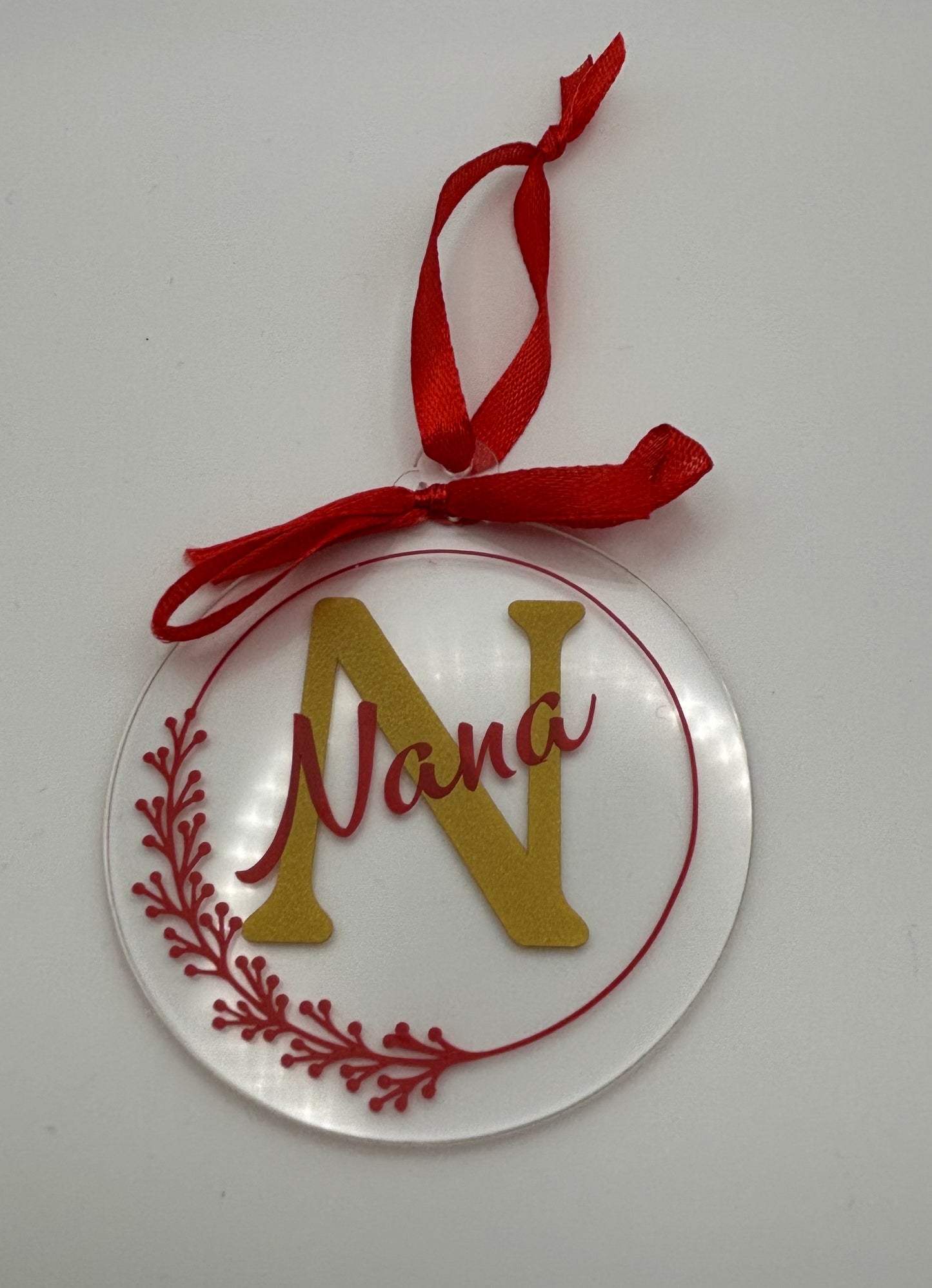 Personalised flat bauble